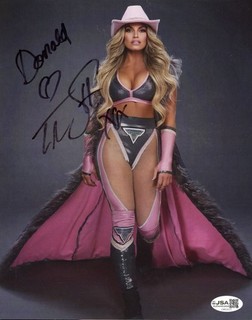 Trish Stratus Signed 8x10 WWE Wrestling Color Photo AUTO JSA COA