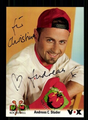 Andreas C. Studer Kochduell Autogrammkarte Original Signiert # BC 230393