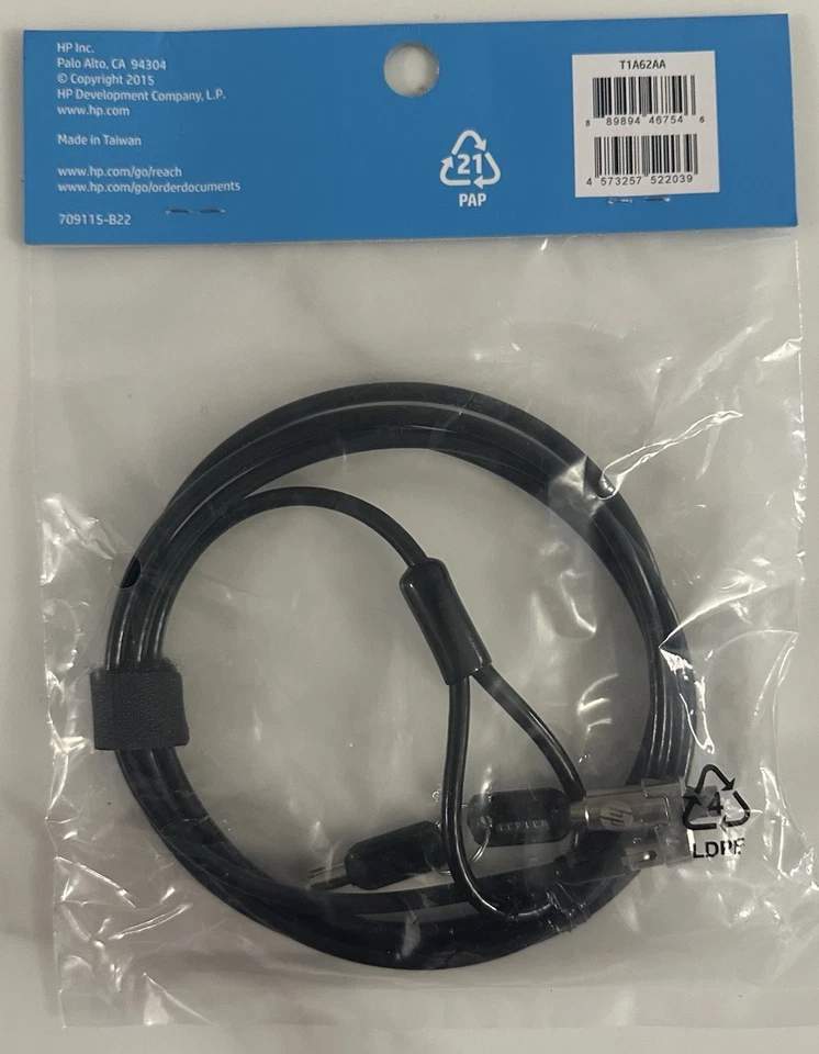 Bloqueo de cable con llave HP 10mm T1A62AA NUEVO SELLADO - ENVÍO GRATUITO Foto 2 de 4