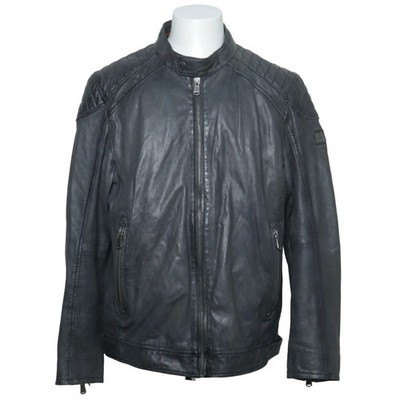Engbers, Lederjacke, Herren, Größe: 52, Grau, Baumwolle/Leder/Polyester #VCF