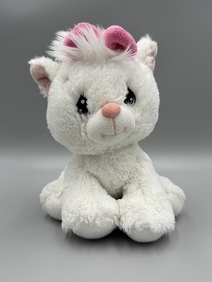 Precious Moments Aurora White Kitty Cat Kitten W/ Pink Bow Plush 7  Stuffed Toy