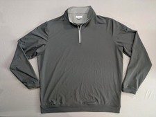 Peter Millar Perth Performance Quarter Zip Men 2XL Iron Grey Pullover Golf