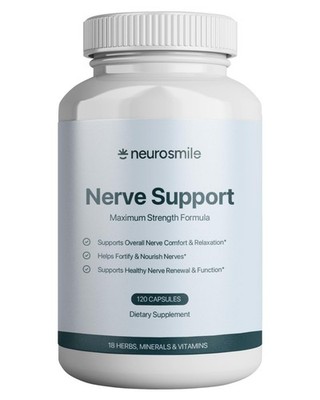 Neurosmile Nerve Support 120 Capsules   18 Herbs, Vitamins & Minerals, Max Stren