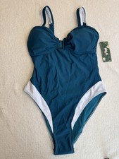 NWT Women s BMJL Tummy Control Slimming Two Tone One Piece Bathing Suit Size S