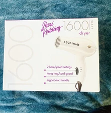 Jheri Redding 1600 Handheld Standard Hair Dryer 2 Heat/speed Settings NEW