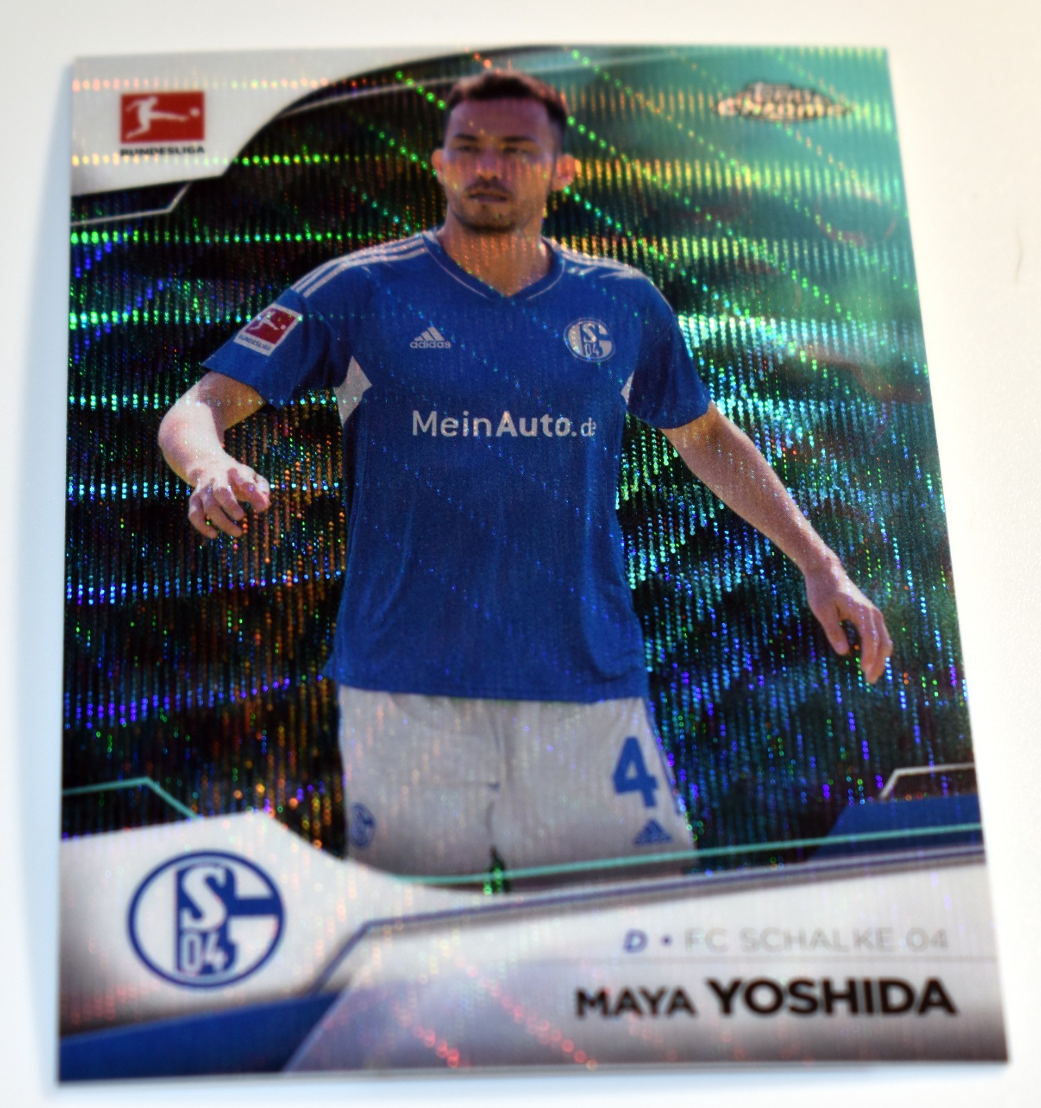2022-23 Topps Chrome  Bundesliga #85 Maya Yoshida RC Aqua Bubble Wave /275