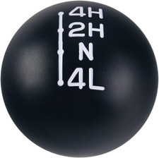 Schwarz/Weiß Aluminium Gewichteter Verteilergetriebe Schaltknauf 3/8X24 Kompatibel mit 19