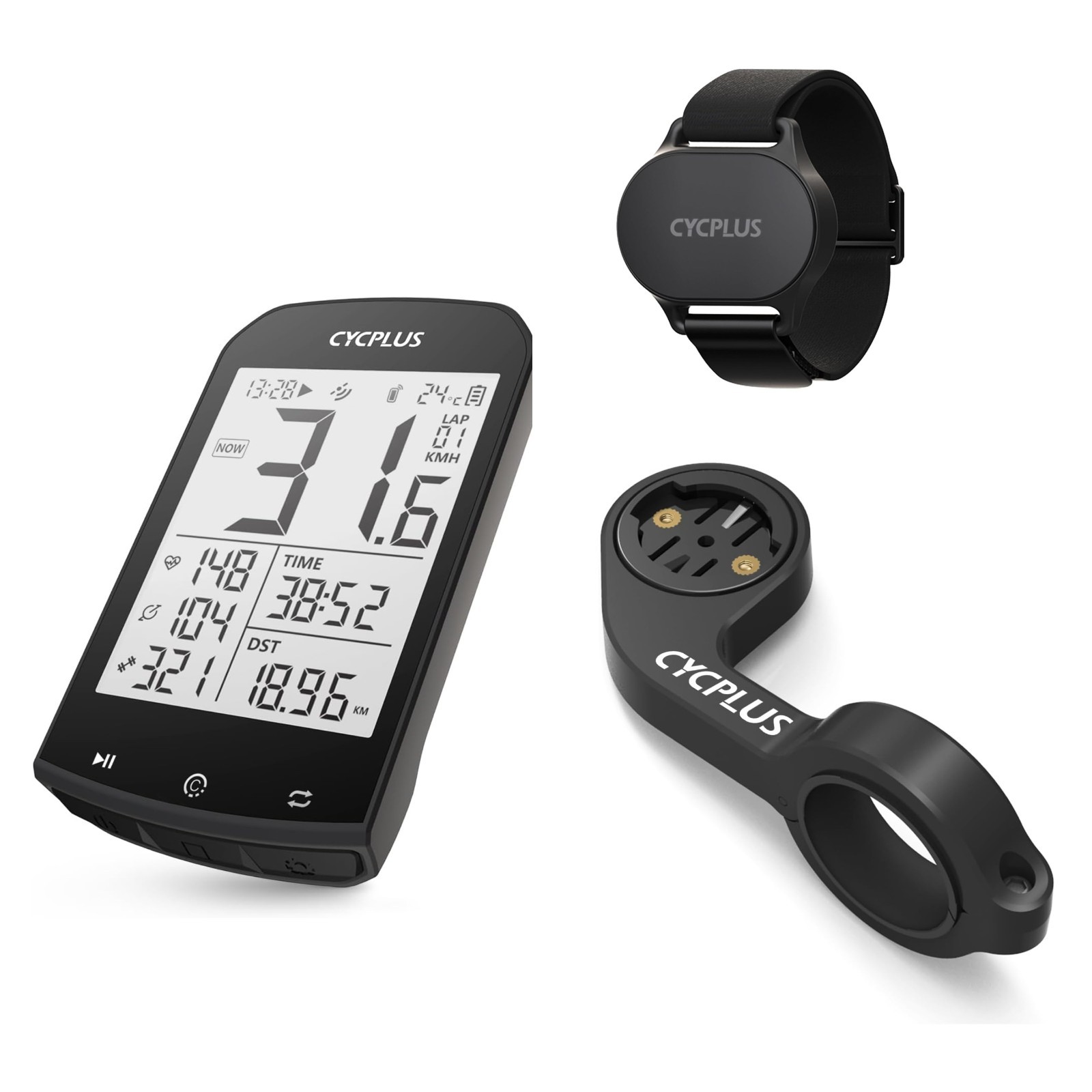 CYCPLUS M1 GPS Wireless Bike Computer Digital Speedometer with Bluetooth/ANT+