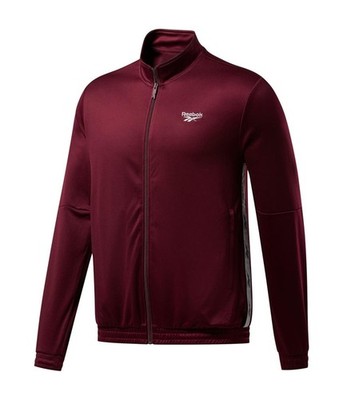 Reebok Mens Classic Vector Tape Track Jacket, Red, Medium