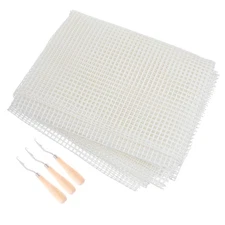  Rug Making Kit Latch Hook Tool Blank Hooking Mesh Art Crafts Needle