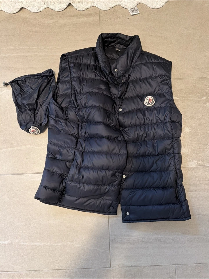 Authentic Women's Moncler Longue Saison Puffer Quilted Vest  Jacket Size 2 Med - Image 3 of 4