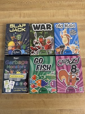 New Lot Of 6  Decks Sealed Card Games Set Fun  Portable Family Entertainment