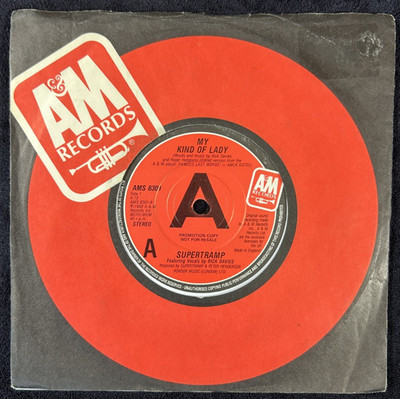 SUPERTRAMP 'MY KIND OF LADY' 7'' SINGLE A&M RECORDS AMS8301 1982 PROMOTION COPY