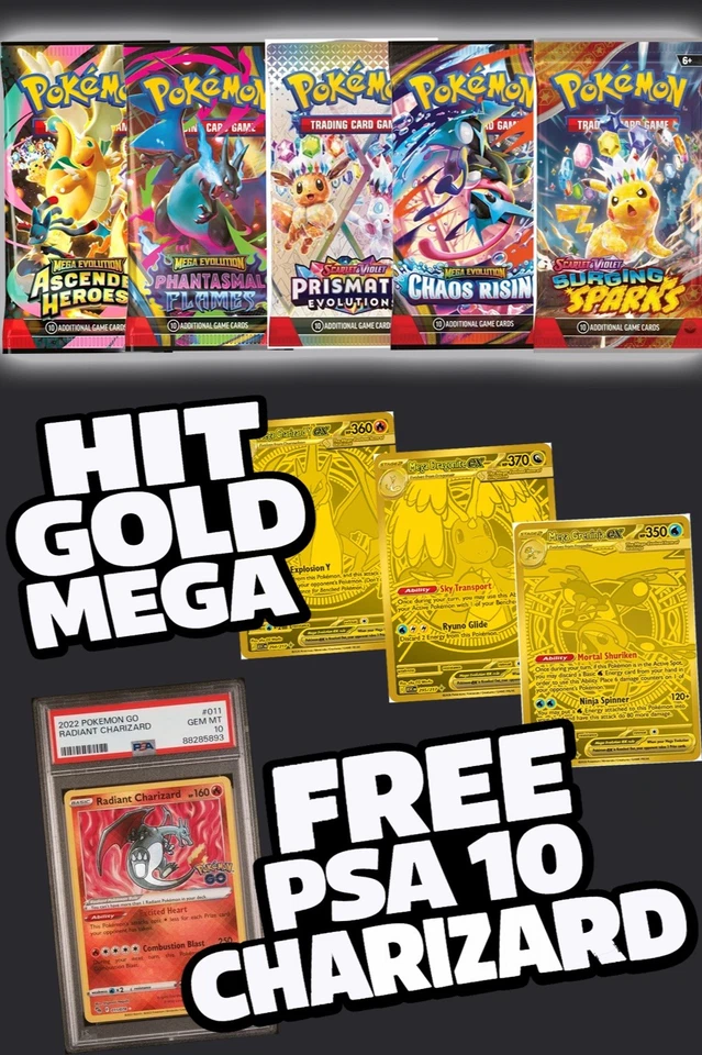 Gold Bounty! Hit Gold Take Home PSA 10 Zard - Pokemon Late Night Rip & Ship