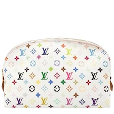 Louis Vuitton Multicolor Pochette cosmetic M47354 bronze x pink Pouch used F/S