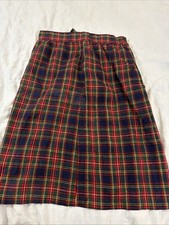 Vintage NWT Sag Harbor Womens Size 18 Christmas Plaid A Line Skirt Wool Blend