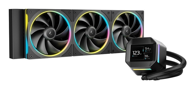 DeepCool LM360 360mm AIO Liquid Cooler - ARGB, IPS Display - Image 3