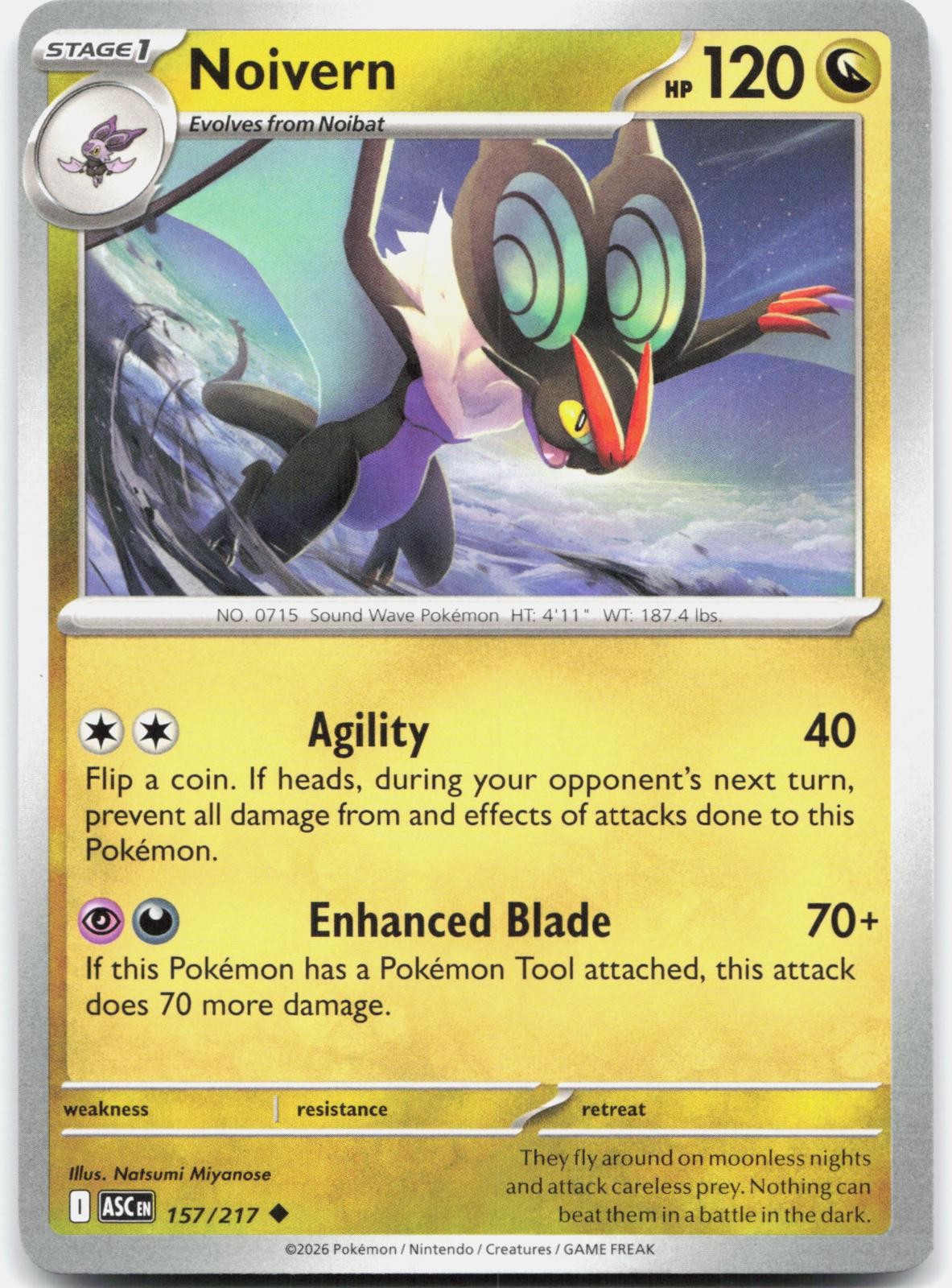 Noivern 157/217 Uncommon Ascended Heroes Pokemon Near Mint