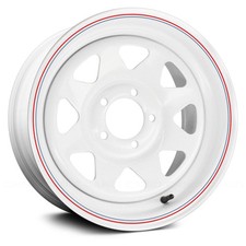 Allied Wheel Components 8 SPOKE Wheel 15x7 (-6, 6x139.7, 108) White Single Rim
