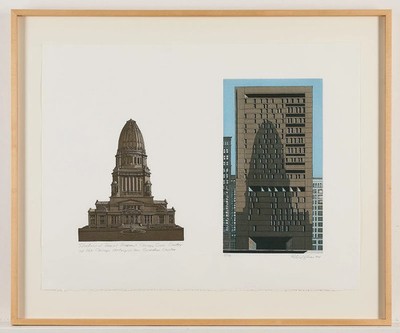 Richard Haas ''Shadows of Daniel Burnham's Chicago Civic Center'' limited aquatint