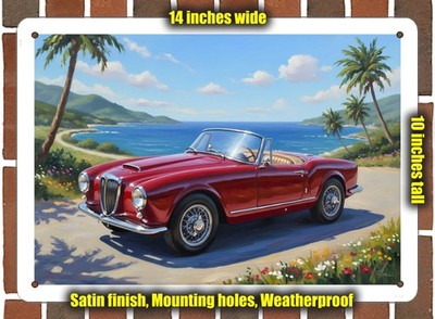 Metal Sign - 1956 Lancia Aurelia B24 Oil Painting - 10x14
