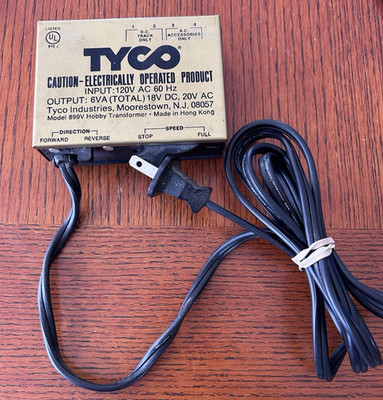 Vintage Tyco HO Scale Model 899V Transformer Railroad Train Power Pack TESTED.
