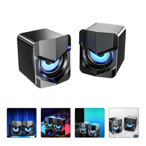 2 Pcs Mini -Sprecher Büro Lautsprecherboxen Für Computer USB-betriebene - 第 7/12 張圖片