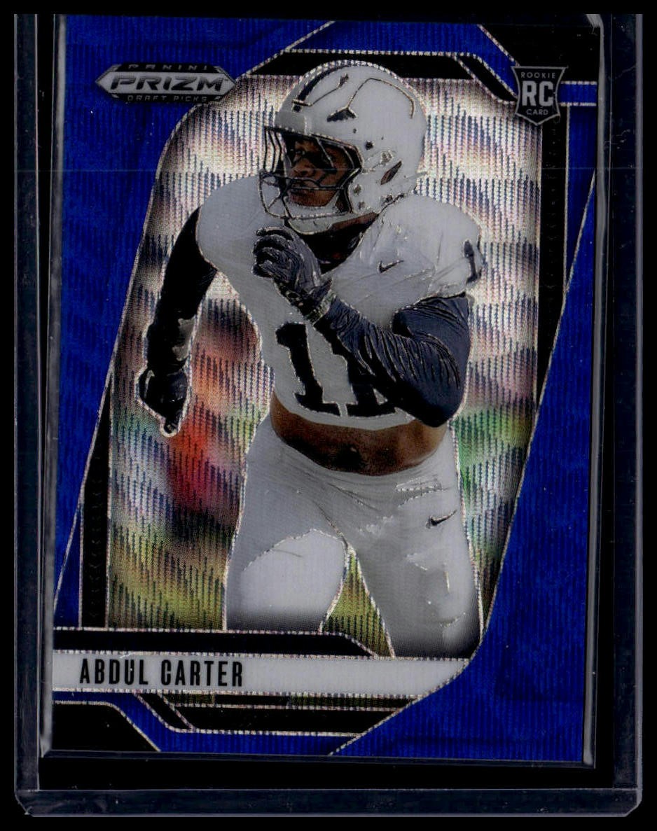 2025 Panini Prizm Draft Picks #102 Abdul Carter Prizms Blue Wave #/299