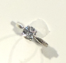 Solid 925 Sterling Silver 1CT Brilliant Cubic Zirconia Solitaire Ring Size 7.5