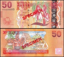 Fiji 50 Dollars, 2012 ND, P-118s, UNC, Specimen