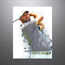 Scottie Scheffler Golf Print Poster Man Cave Wall Art PGA LIV Sports Wall Art
