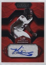 2022 Wild Card Mania Retail Hex Red Mirror Kingsley Enagbare Rookie Auto RC 11ur. rookie card picture