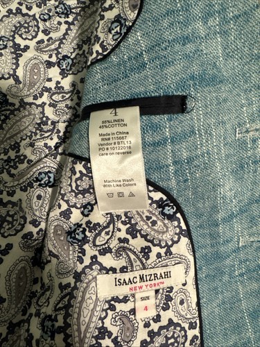 Isaac Mizrahi Kids Size 4. 2pc Linen Tonal Suit - Picture 5 of 11
