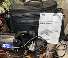JVC GR-AXM70U VHS-C Analog Camcorder  Ambico Bag  Accessories - Tested Working