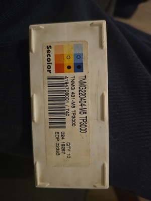Seco TNMG220404-M5 TP3000 Carbide Inserts