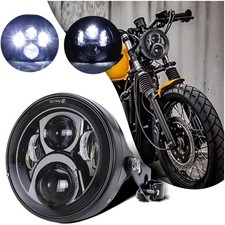 Universal 7-inch Round Led Headlight With Waterproof Housing Mounting Brackets