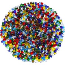 Sea Glass Stones - Colorful Clear Glass Pebbles Gemstones - Perfect for Aquar...