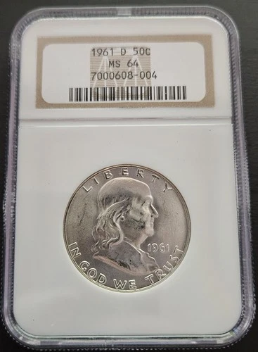 1961-D Franklin 50C - NGC MS-64