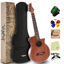 Electric Ukelele Concert Ukulele Acoustic Electric Uke with Equalizer 23 inch...