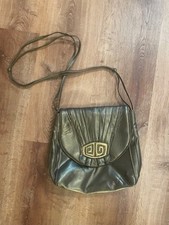 VTG Sharif Metallic Bronze Leather Crossbody & Shoulder BagPurse Made in the USA