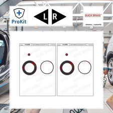 2x ORIGINAL® Quick Brake Reparatursatz, Bremssattel Vorne für VW TRANSPORTER
