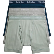 Calvin Klein Men's 3-Pack Cotton Classic Fit Boxer Briefs Size XL Waist 40"-42"