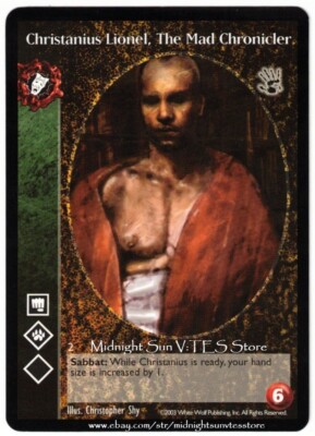 Christanius Lionel, The Mad Chronicler Nosferatu Antitribu Black Hand V:TES CCG