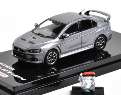 EY Hobby Japan 1:64 Gray Evolution X EVO 10 Engine Model Diecast Collect Car