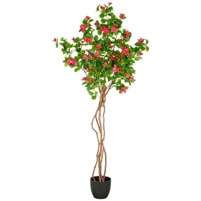 Kunstpflanze Bougainvillea, Farbe pink, Naturstamm, inkl. Kunststoff-Topf, Höhe 