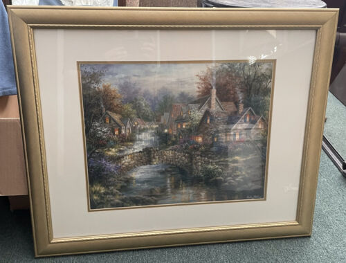 Stonehedge Bridge Print with Matted Gold Wood Frame by Nicky Boehme - Picture 2 of 9