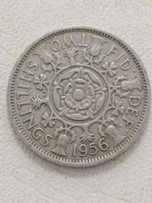 1956 Two Shillings coin 2/Elizabeth II - nice condition Kayihan coins T63