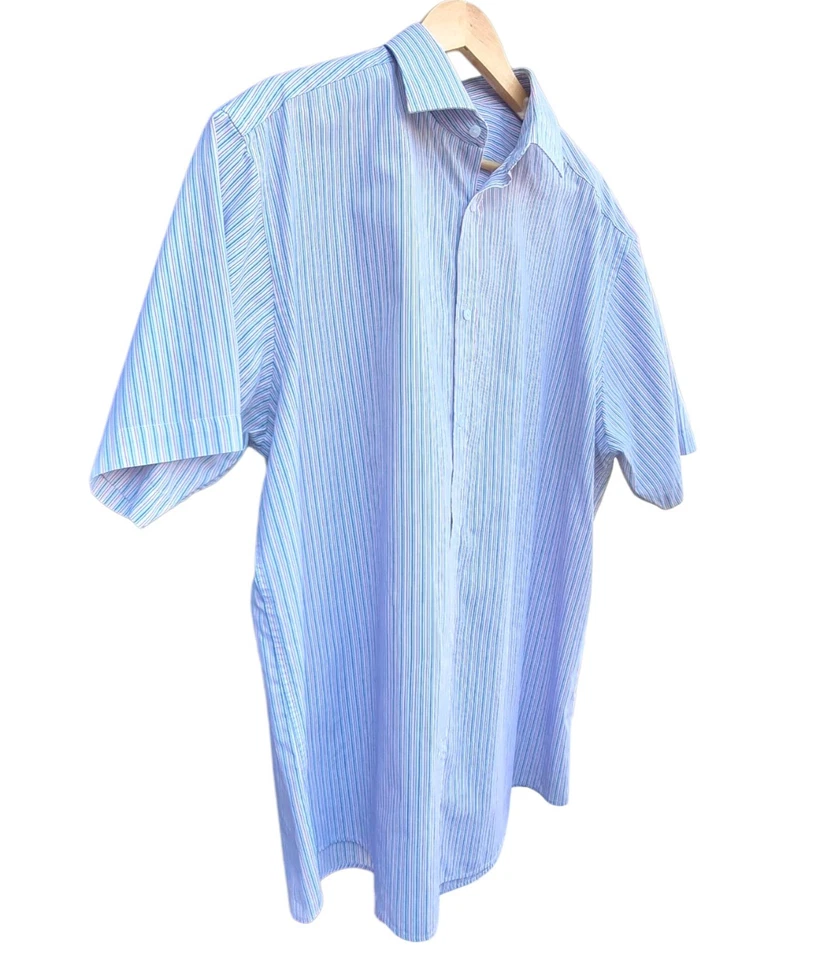 George Shirt Men's UK Size 2XL 44" - 46" Chest 18" Collar Long Sleeve Striped - Image 4 of 4