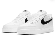 Nike Air Force 1 Low White/Black Pebbled Leather (CT2302 100) Mens Sz 14 NIB