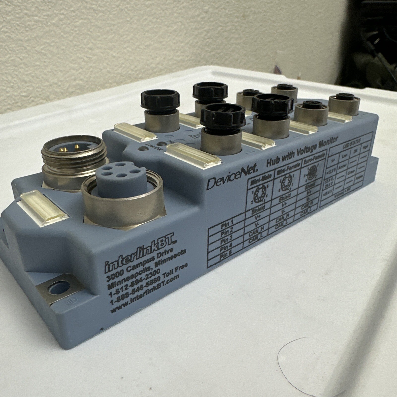 TURCK JBBS-57-E811 Power Distribution Junction Box 8 Ports M12 Connctr ...